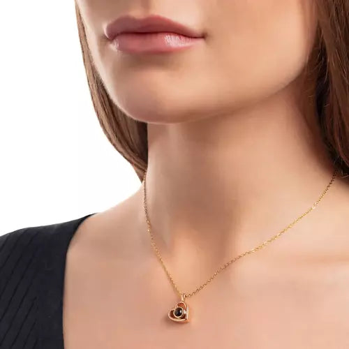 Colar Eu Te Amo em 100 Idiomas +  Brinde Surpresa