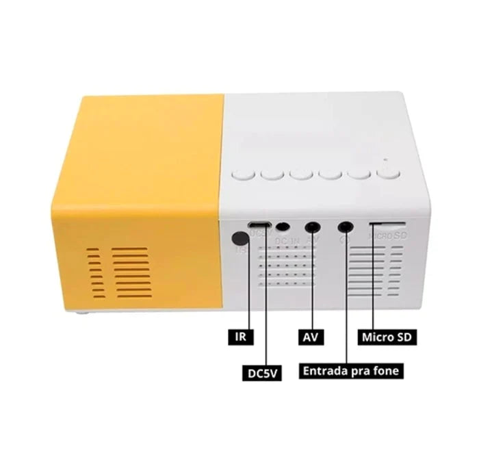 Mini Projetor Portátil Alta Definição HD - Frete Grátis - Liora Express